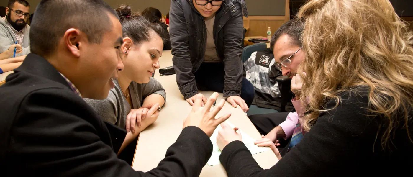 U N E Interprofessional Education Collaborative students work in the College of Pharmacy