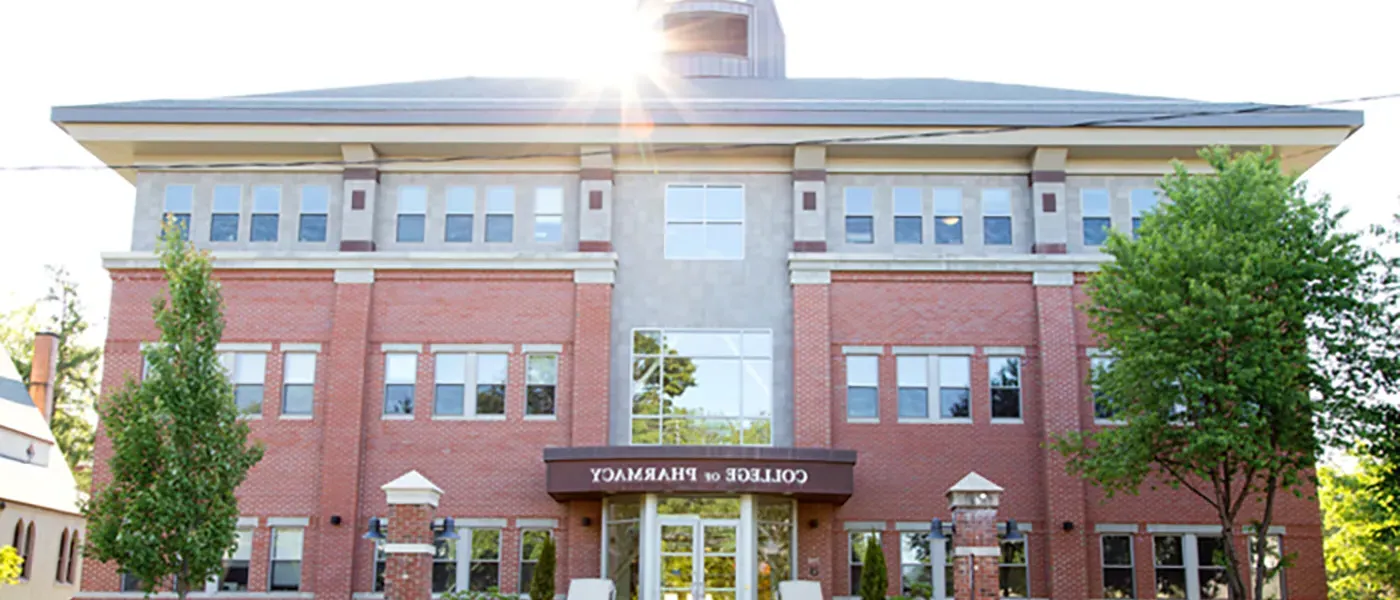 U N E College of Pharmacy building exterior front